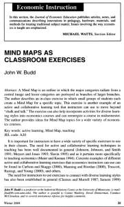 First page of article, Budd (2004)  about Mind Maps
